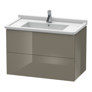 Duravit Waschtischunterschrank L-Cube 82x46,9cm, flan. Gr hgl, 2 Schub., wandhängend