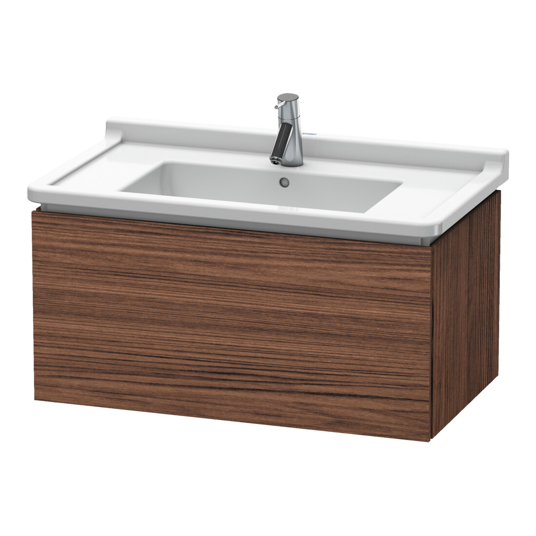 Duravit Waschtischunterschrank L-Cube 82x46,9cm, Nussb dkl., 1 Ausz., wandhängend
