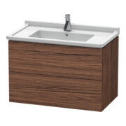 Duravit Waschtischunterschrank L-Cube 82x46,9cm, Nussb dkl., 2 Schub., wandhängend