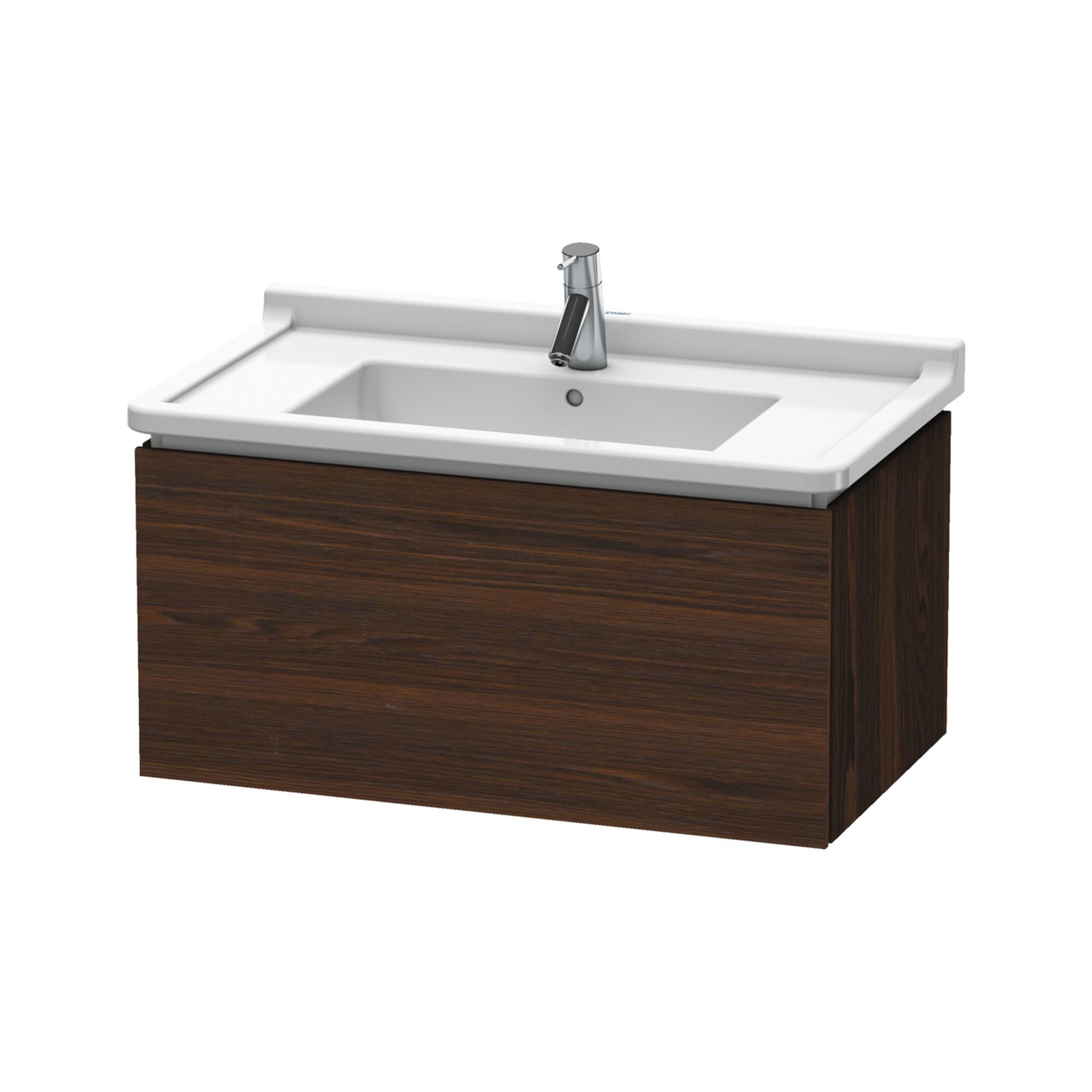 Duravit Waschtischunterschrank L-Cube 82x46,9cm, Nussb geb., 1 Ausz., wandhängend