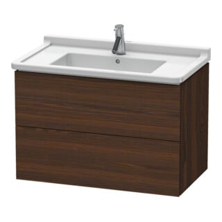 Duravit Waschtischunterschrank L-Cube 82x46,9cm, Nussb geb., 2 Schub., wandhängend
