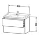 Duravit Waschtischunterschrank L-Cube 82x46,9cm, Nussb geb., 2 Schub., wandhängend