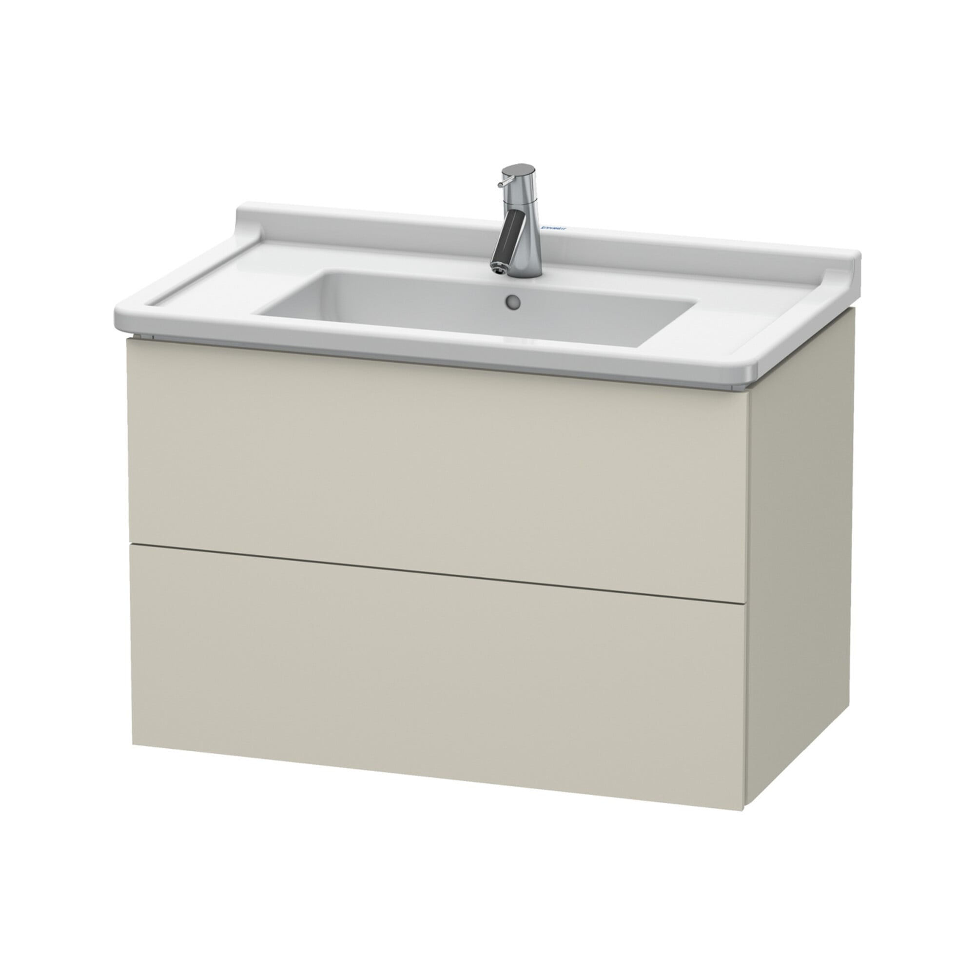 Duravit Waschtischunterschrank L-Cube 82x46,9cm, Tau ma, 2 Schub., wandhängend