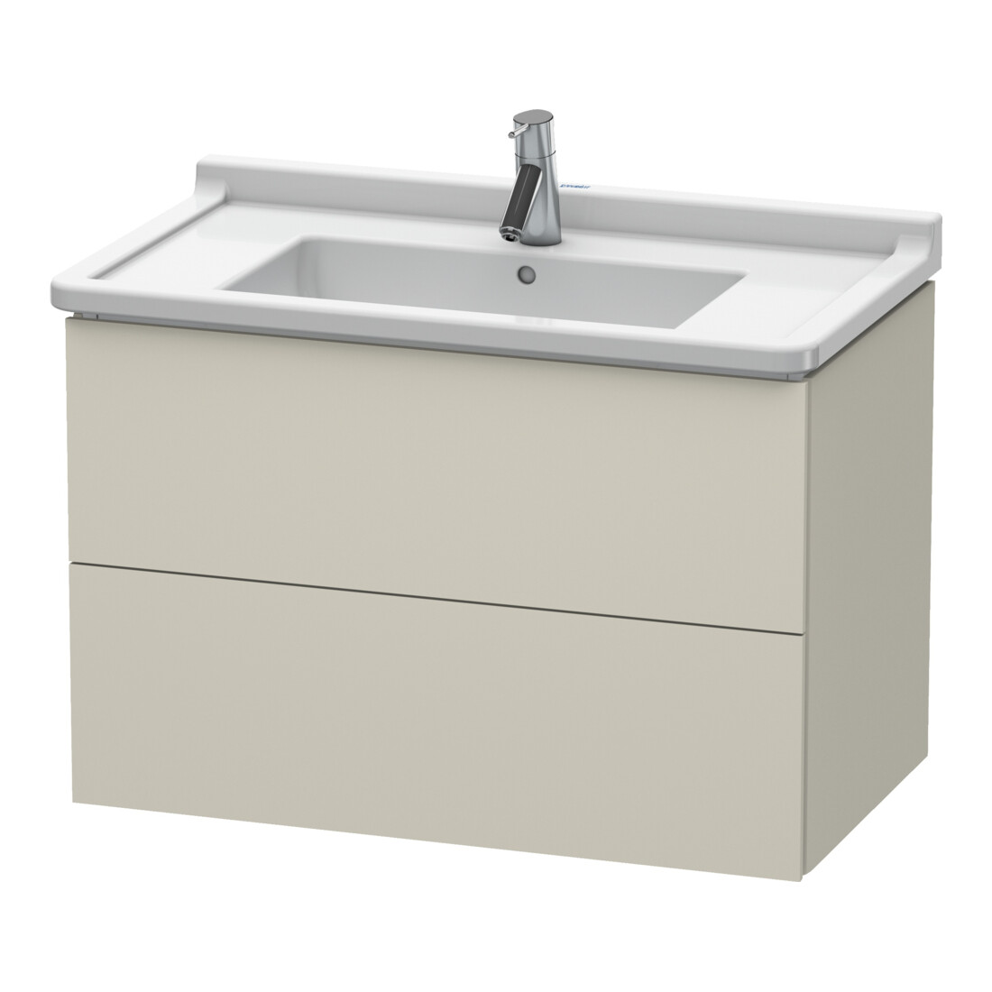 Duravit Waschtischunterschrank L-Cube 82x46,9cm, Tau matt, 2 Schub., wandhängend