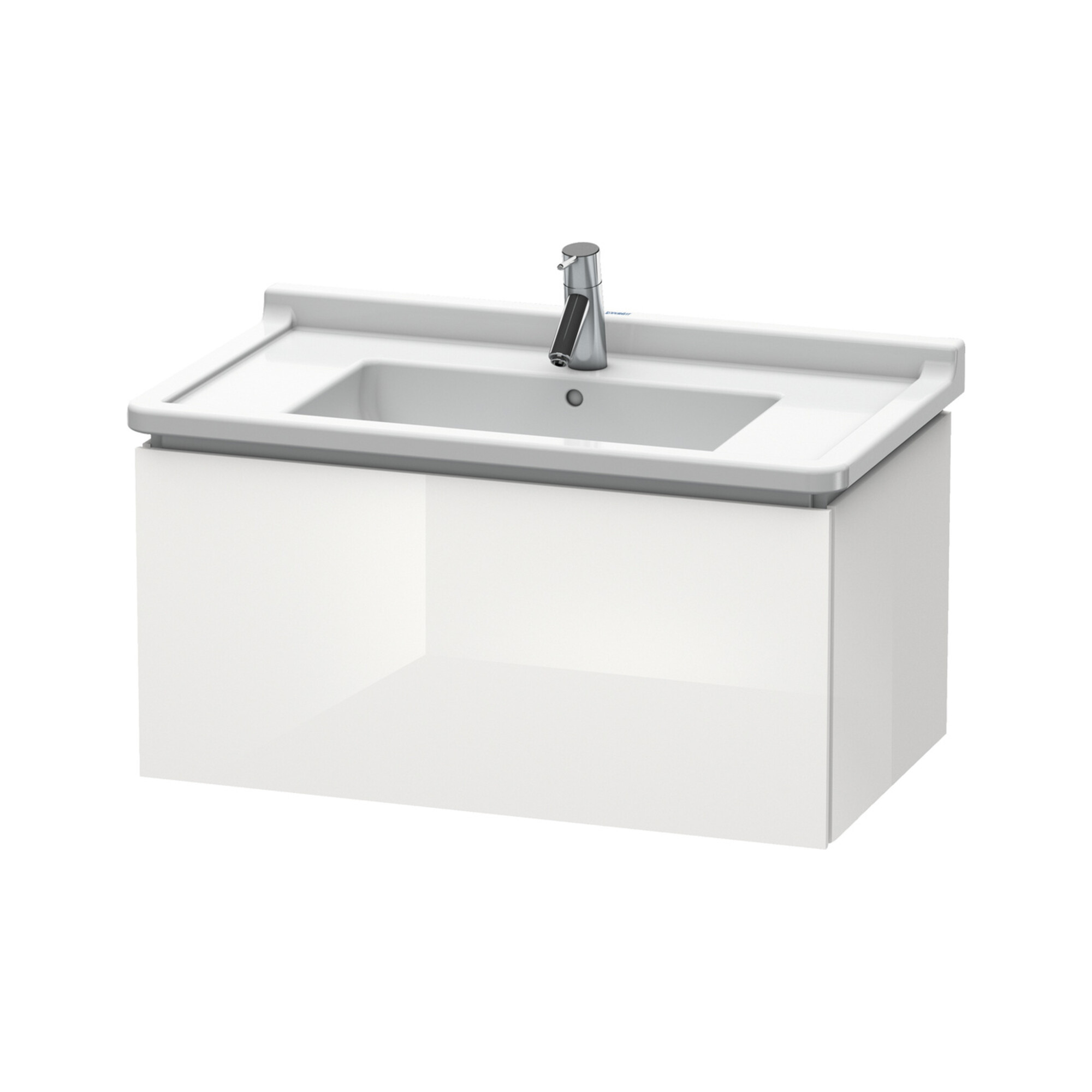 Duravit Waschtischunterschrank L-Cube 82x46,9cm, we. hgl, 1 Ausz., wandhängend
