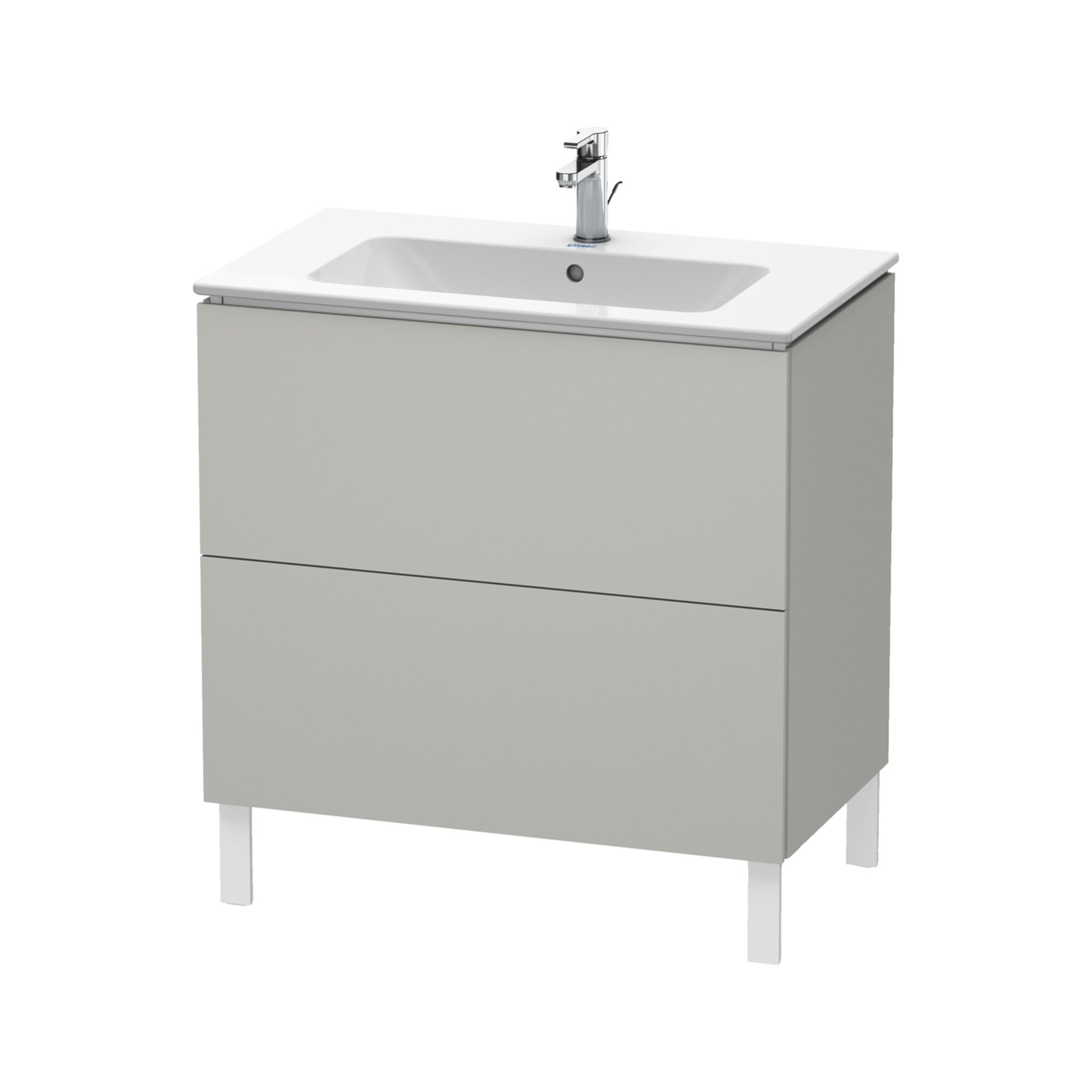 Duravit Waschtischunterschrank L-Cube 82x48,1cm, betongr ma, 2 Ausz., stehend