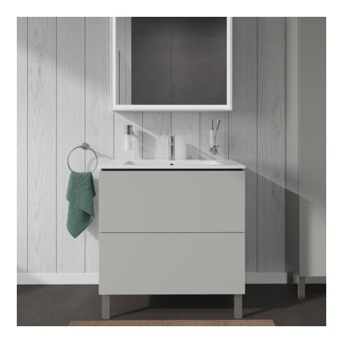 Duravit Waschtischunterschrank L-Cube 82x48,1cm, betongr ma, 2 Ausz., stehend