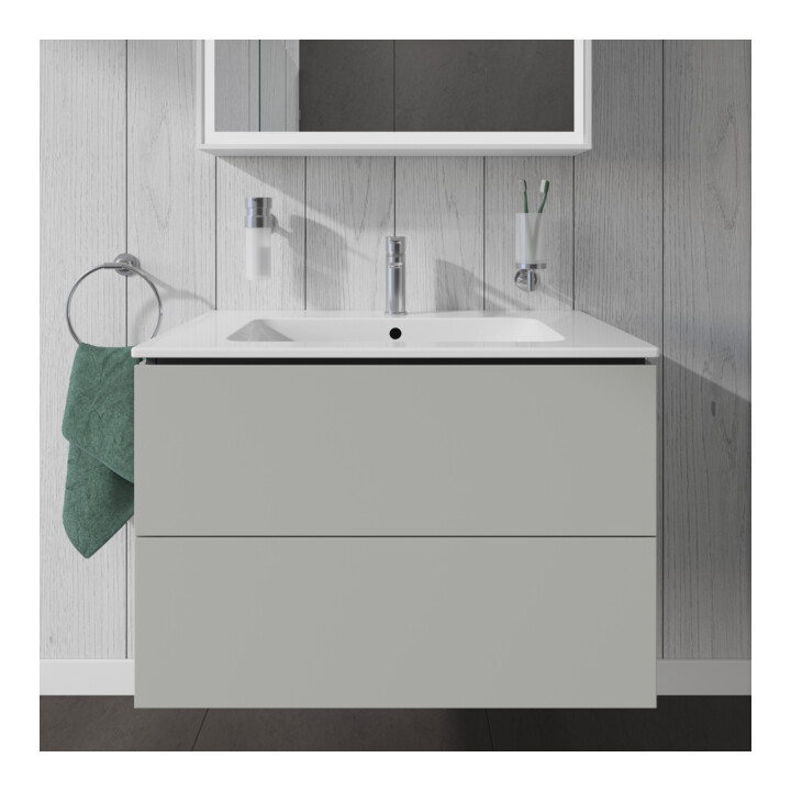 Duravit Waschtischunterschrank L-Cube 82x48,1cm, betongr ma, 2 Schub., wandhängend