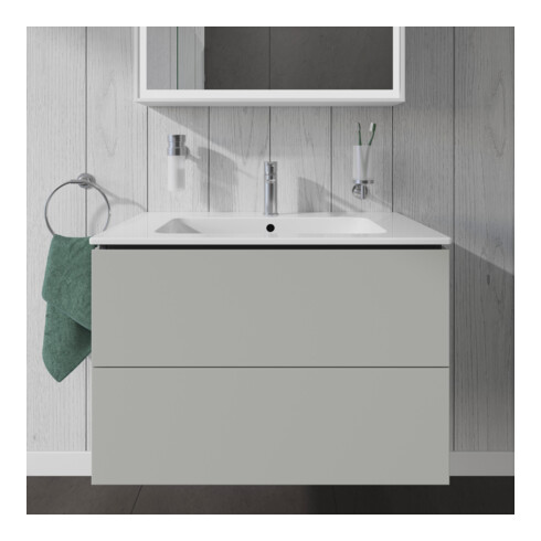 Duravit Waschtischunterschrank L-Cube 82x48,1cm, betongr ma, 2 Schub., wandhängend