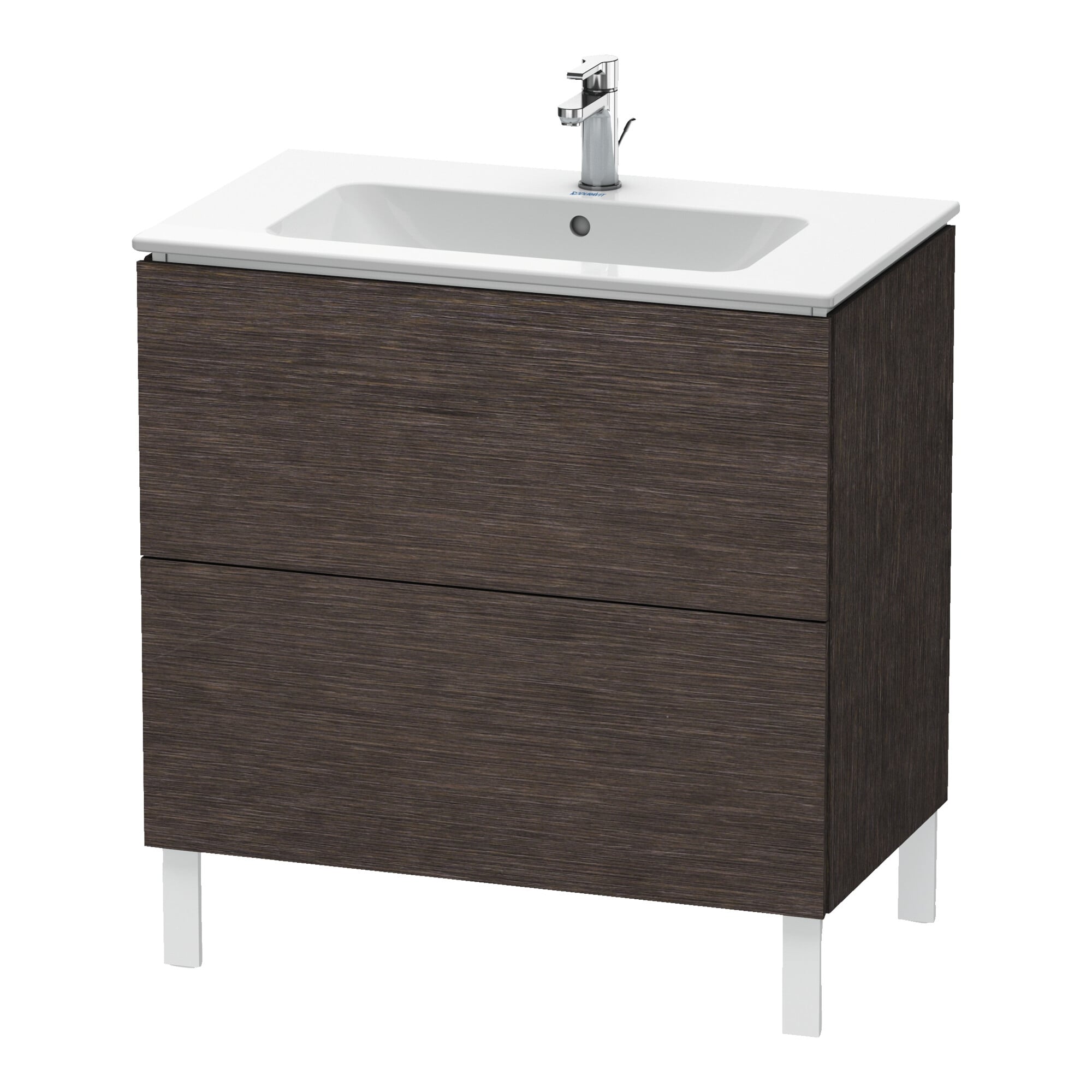 Duravit Waschtischunterschrank L-Cube 82x48,1cm, Ei dkl. geb., 2 Ausz., steh.