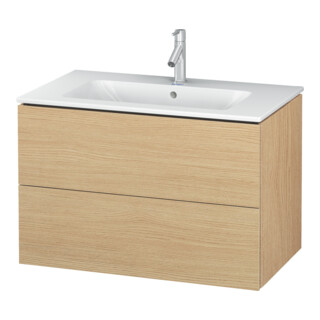 Duravit Waschtischunterschrank L-Cube 82x48,1cm, Ei Nat, 2 Schubk., wandhängend