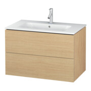Duravit Waschtischunterschrank L-Cube 82x48,1cm, Ei Nat, 2 Schubk., wandhängend