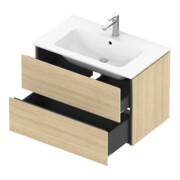 Duravit Waschtischunterschrank L-Cube 82x48,1cm, Ei Nat, 2 Schubk., wandhängend-5