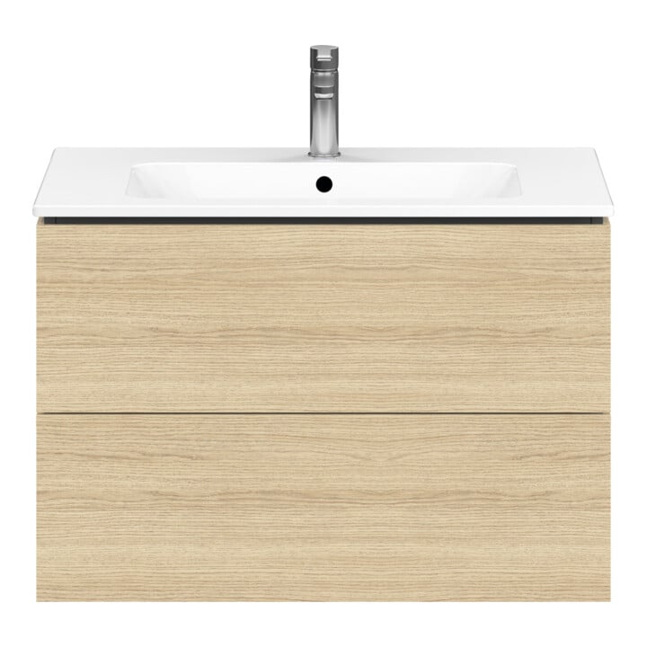 Duravit Waschtischunterschrank L-Cube 82x48,1cm, Ei Nat, 2 Schubk., wandhängend