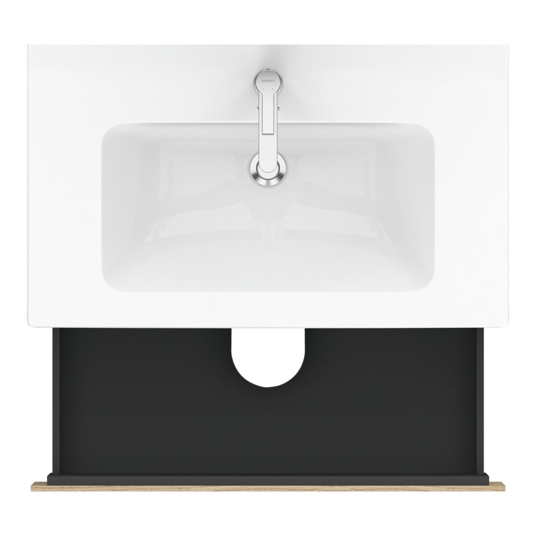 Duravit Waschtischunterschrank L-Cube 82x48,1cm, Ei Nat, 2 Schubk., wandhängend