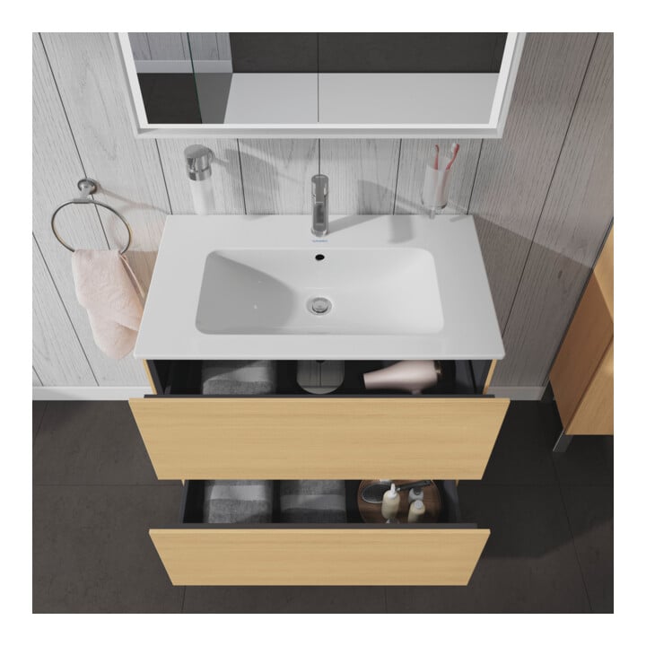 Duravit Waschtischunterschrank L-Cube 82x48,1cm, Ei natur, 2 Auszüge, stehend