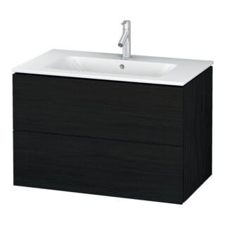 Duravit Waschtischunterschrank L-Cube 82x48,1cm, Ei sw, 2 Schubk., wandhängend