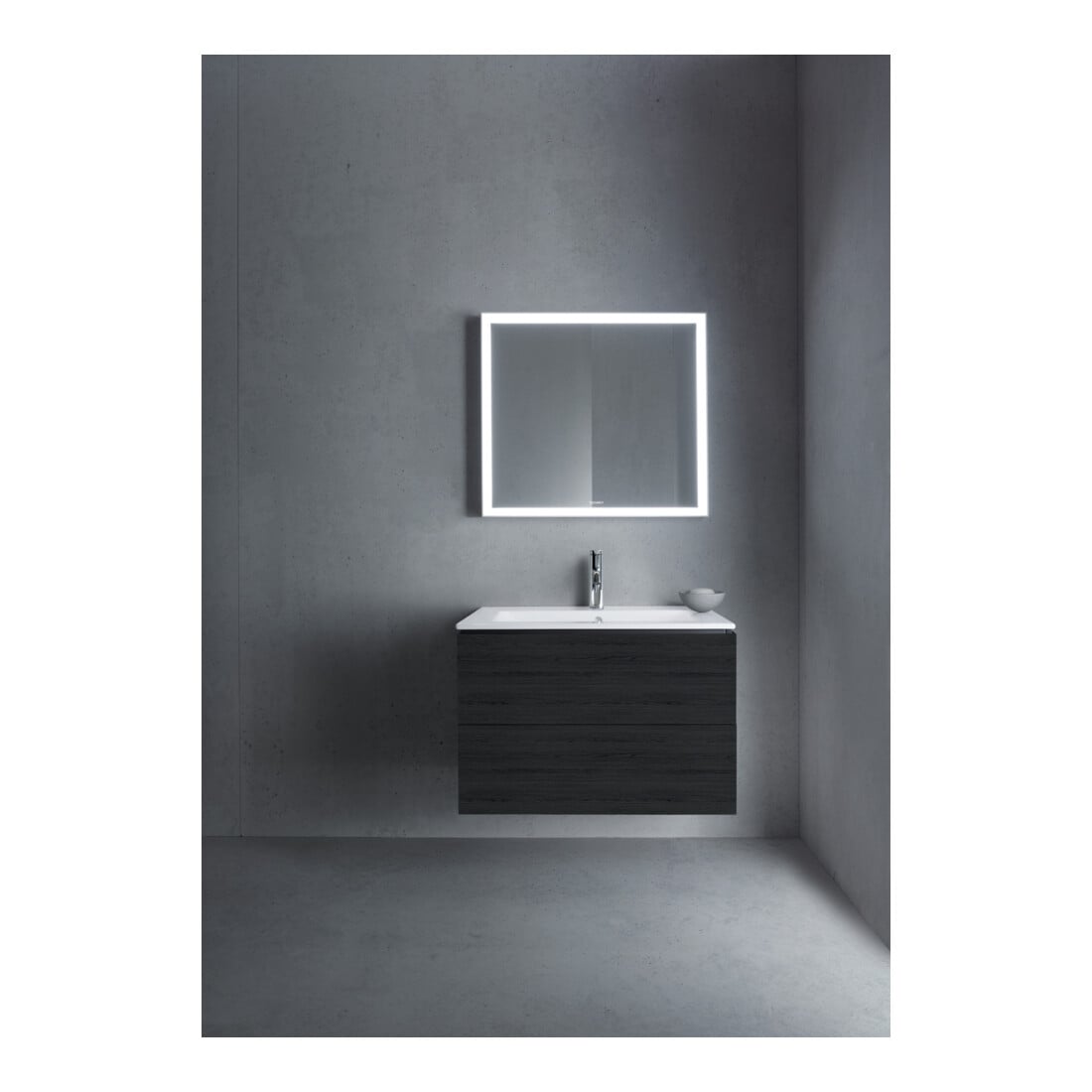 Duravit Waschtischunterschrank L-Cube 82x48,1cm, Ei sw, 2 Schubk., wandhängend