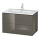 Duravit Waschtischunterschrank L-Cube 82x48,1cm, flan. Gr hgl, 2 Schub., wandhängend-1
