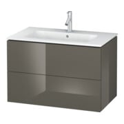 Duravit Waschtischunterschrank L-Cube 82x48,1cm, flan. Gr hgl, 2 Schub., wandhängend
