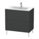 Duravit Waschtischunterschrank L-Cube 82x48,1cm, graph ma, 2 Auszüge, stehend-1