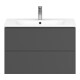 Duravit Waschtischunterschrank L-Cube 82x48,1cm, graph ma, 2 Schub., wandhängend