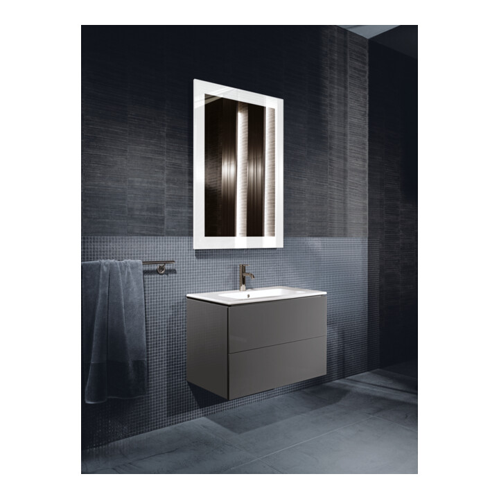 Duravit Waschtischunterschrank L-Cube 82x48,1cm, graph ma, 2 Schub., wandhängend