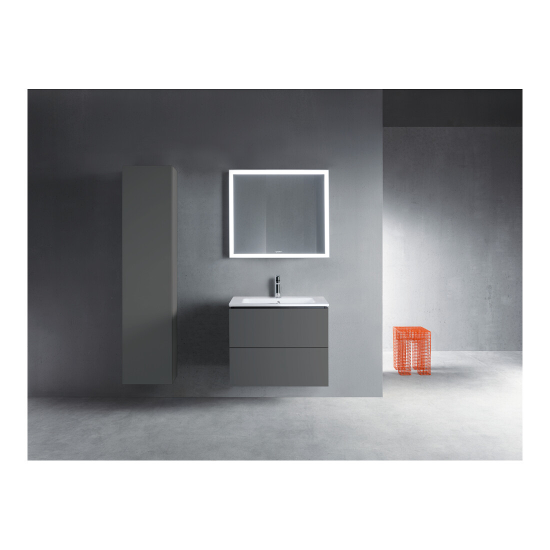 Duravit Waschtischunterschrank L-Cube 82x48,1cm, graph ma, 2 Schub., wandhängend