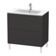 Duravit Waschtischunterschrank L-Cube 82x48,1cm, graph matt, 2 Ausz., stehend-1