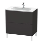 Duravit Waschtischunterschrank L-Cube 82x48,1cm, graph matt, 2 Ausz., stehend