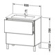 Duravit Waschtischunterschrank L-Cube 82x48,1cm, graph matt, 2 Ausz., stehend