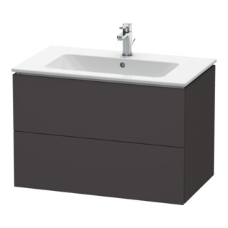 Duravit Waschtischunterschrank L-Cube 82x48,1cm, graph matt, 2 Schub., wandhängend