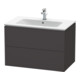 Duravit Waschtischunterschrank L-Cube 82x48,1cm, graph matt, 2 Schub., wandhängend-1