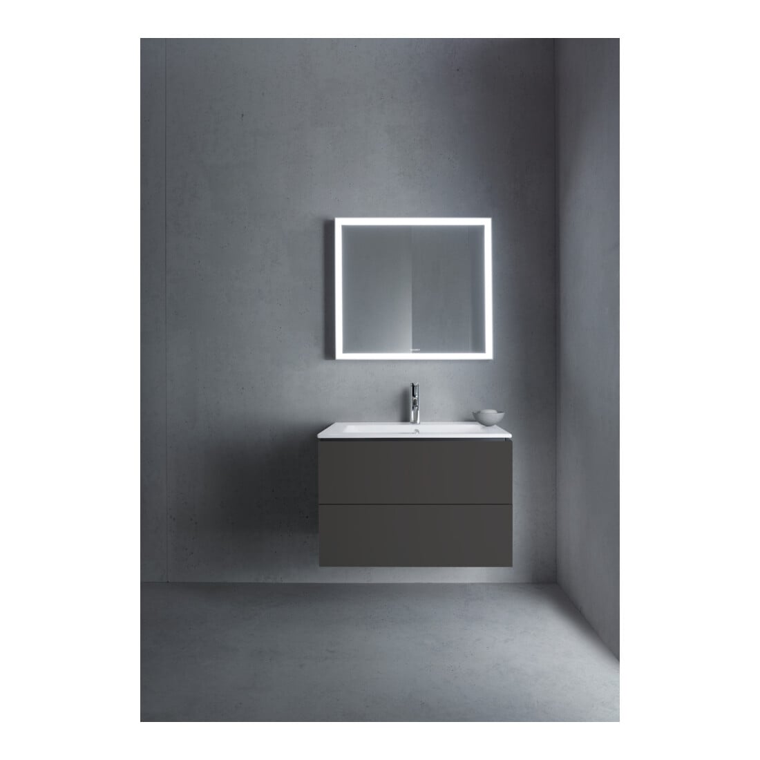 Duravit Waschtischunterschrank L-Cube 82x48,1cm, graph matt, 2 Schub., wandhängend