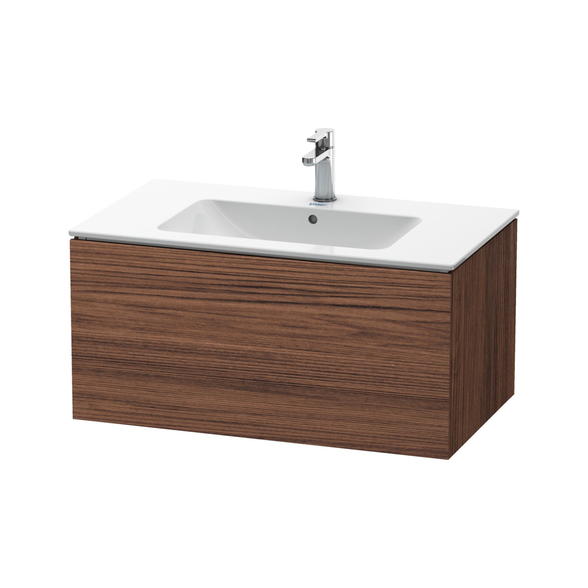 Duravit Waschtischunterschrank L-Cube 82x48,1cm, Nussb dkl., 1 Ausz., wandhängend