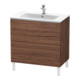 Duravit Waschtischunterschrank L-Cube 82x48,1cm, Nussb dkl., 2 Ausz., stehend-1