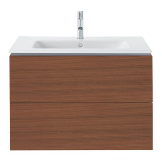 Duravit Waschtischunterschrank L-Cube 82x48,1cm, Nussb dkl., 2 Schub., wandhängend