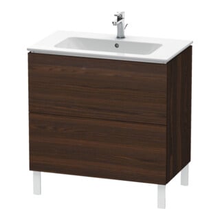 Duravit Waschtischunterschrank L-Cube 82x48,1cm, Nussb geb., 2 Ausz., stehend