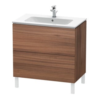 Duravit Waschtischunterschrank L-Cube 82x48,1cm, Nussb Nat, 2 Auszüge, stehend