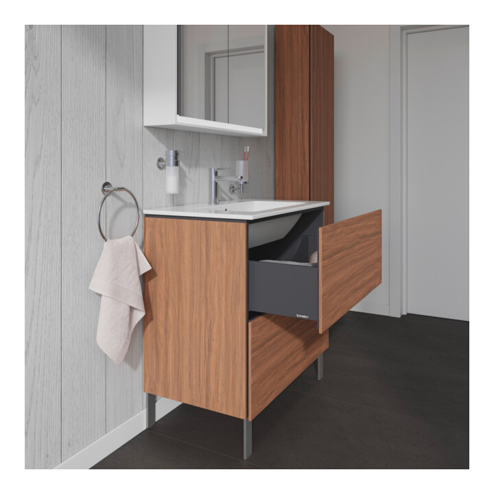 Duravit Waschtischunterschrank L-Cube 82x48,1cm, Nussb Nat, 2 Auszüge, stehend