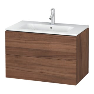 Duravit Waschtischunterschrank L-Cube 82x48,1cm, Nussb Nat, 2 Schub., wandhängend