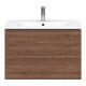 Duravit Waschtischunterschrank L-Cube 82x48,1cm, Nussb Nat, 2 Schub., wandhängend