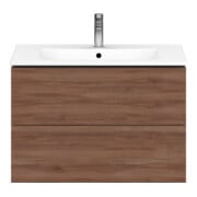 Duravit Waschtischunterschrank L-Cube 82x48,1cm, Nussb Nat, 2 Schub., wandhängend-2