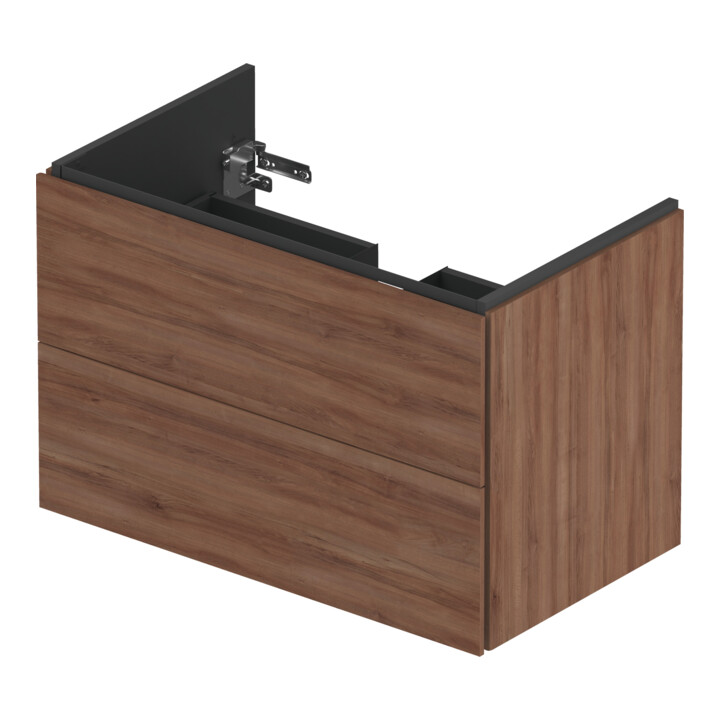 Duravit Waschtischunterschrank L-Cube 82x48,1cm, Nussb Nat, 2 Schub., wandhängend