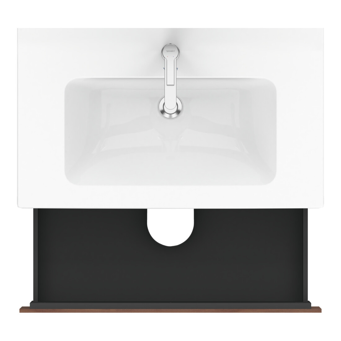 Duravit Waschtischunterschrank L-Cube 82x48,1cm, Nussb Nat, 2 Schub., wandhängend