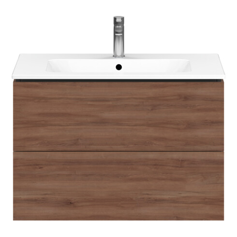 Duravit Waschtischunterschrank L-Cube 82x48,1cm, Nussb Nat, 2 Schub., wandhängend