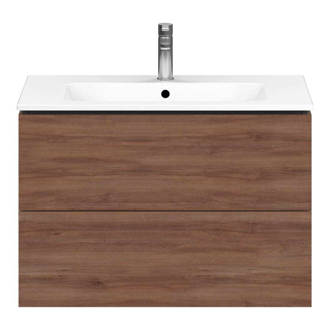 Duravit Waschtischunterschrank L-Cube 82x48,1cm, Nussb Nat, 2 Schub., wandhängend