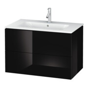 Duravit Waschtischunterschrank L-Cube 82x48,1cm, sw hgl, 2 Schub., wandhängend