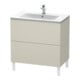 Duravit Waschtischunterschrank L-Cube 82x48,1cm, Tau matt, 2 Auszüge, stehend-1