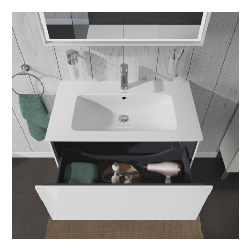 Duravit Waschtischunterschrank L-Cube 82x48,1cm, we. hgl, 1 Ausz., wandhängend